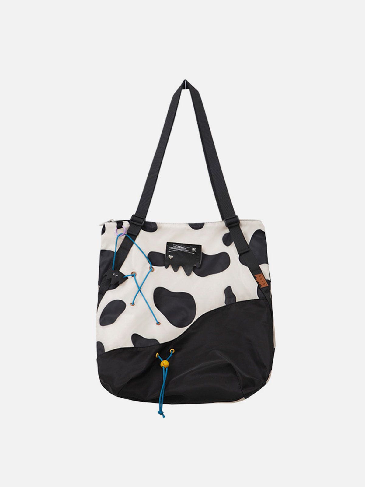 Chic Cow Pattern Tote Bag - Urban & Youthful Style