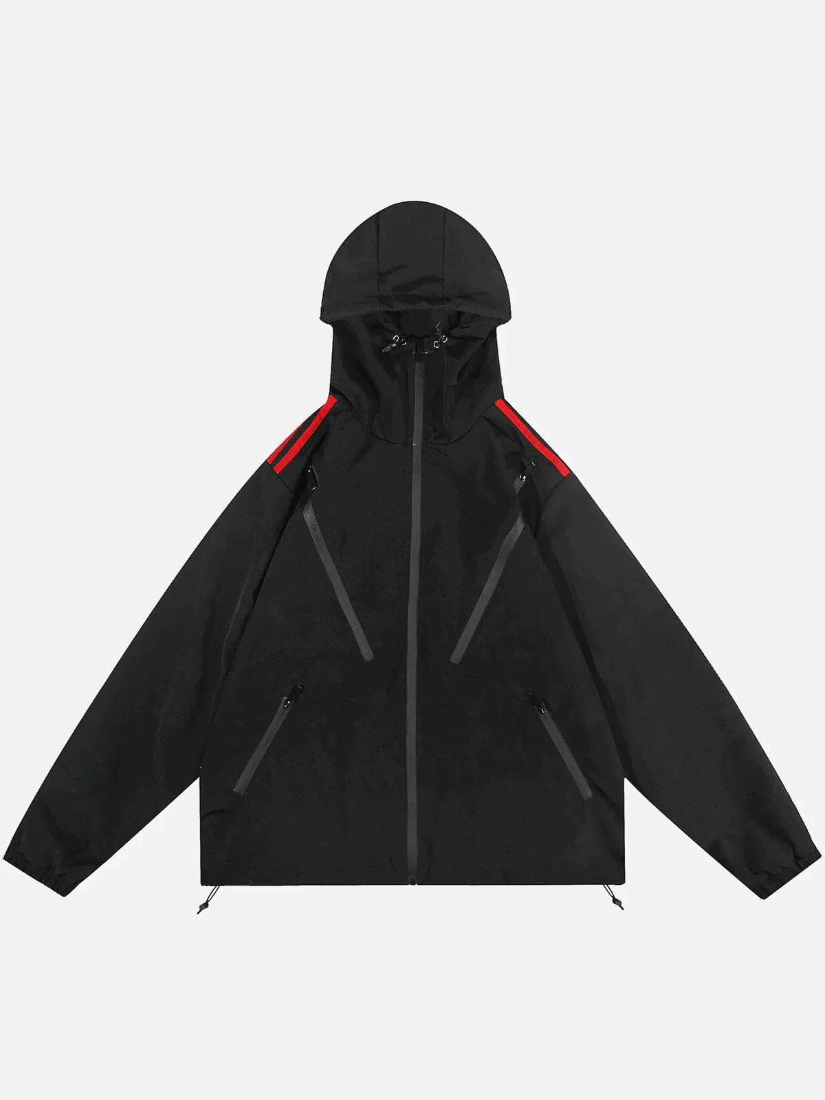 Contrast MultiZip Anorak Youthful & Dynamic Streetwear Piece