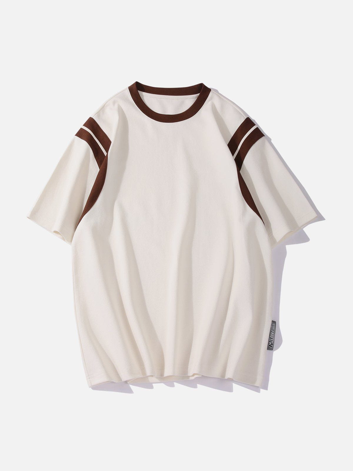 Dynamic Patchwork Stripe Tee - Youthful Urban Style