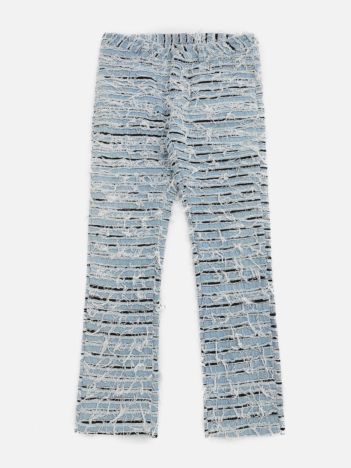 Edgy Knife Wash Jeans with a Youthful Urban Twist
