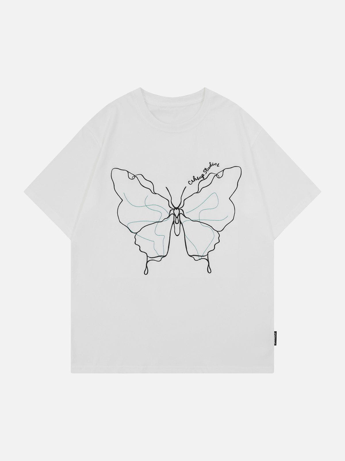 Embroidered Butterfly Tee Youthful & Chic Design