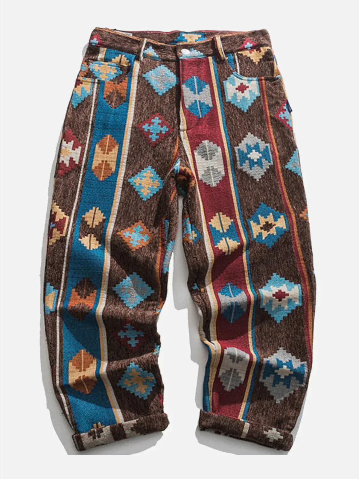 Ethnic Embroidered Pants Vibrant & Crafted Streetwear