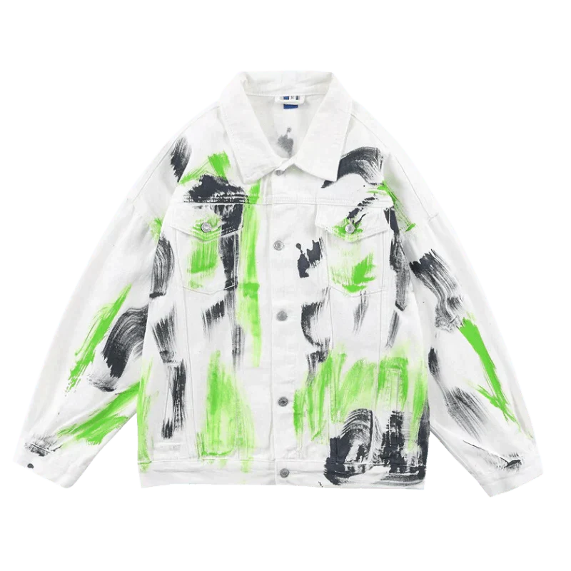 Graffiti Denim Jacket White - Iconic Urban Streetwear