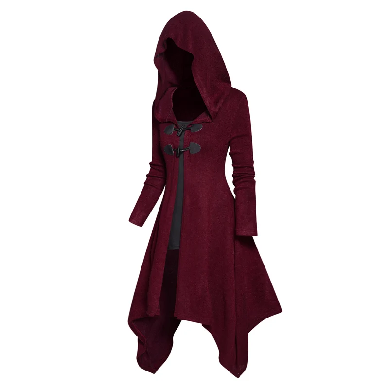 Longline Colorblock Knit Twinset Top with Hood & Horn Button