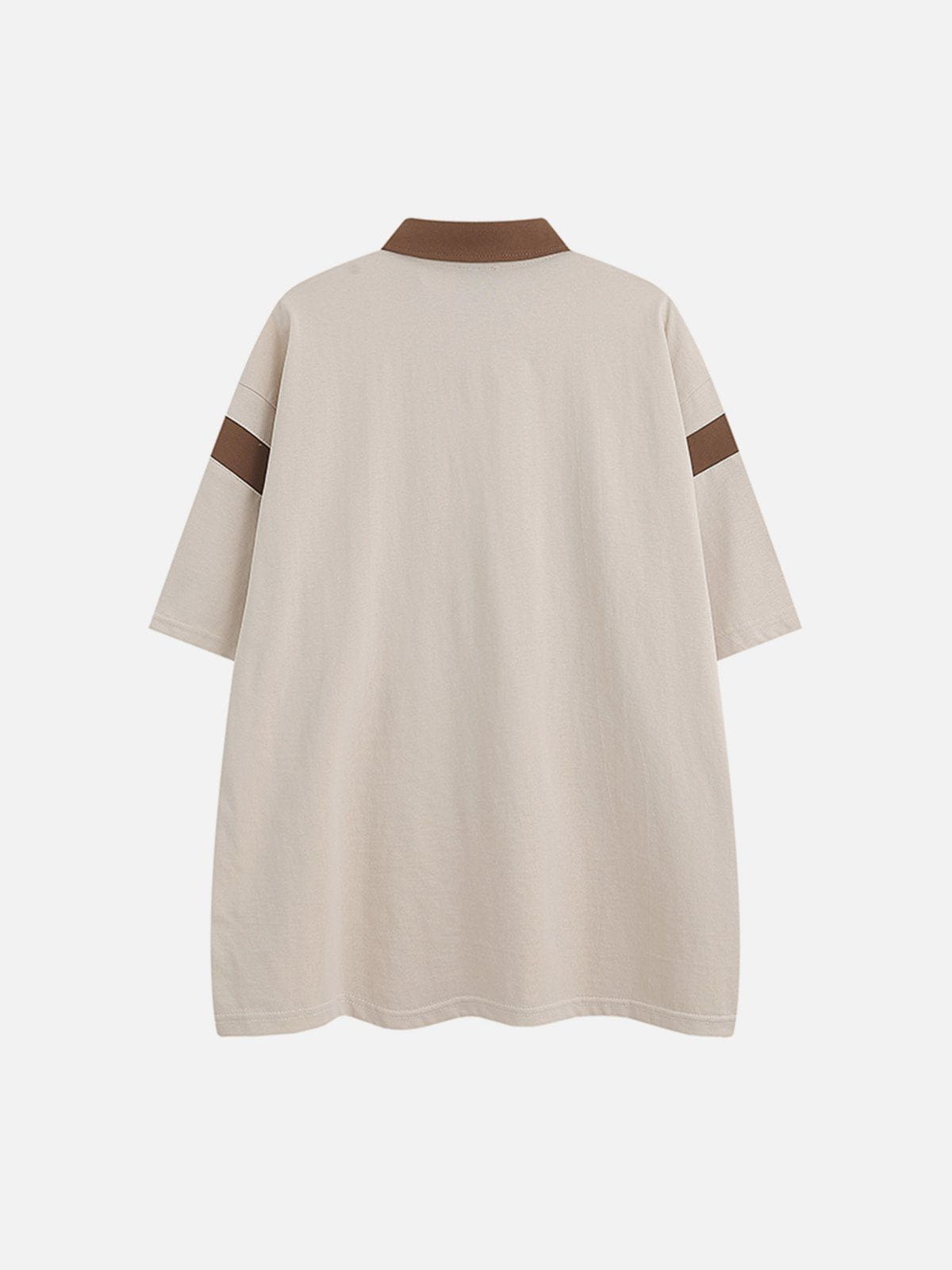 Retro Clashing Colors Polo Tee Vintage & Youthful Style