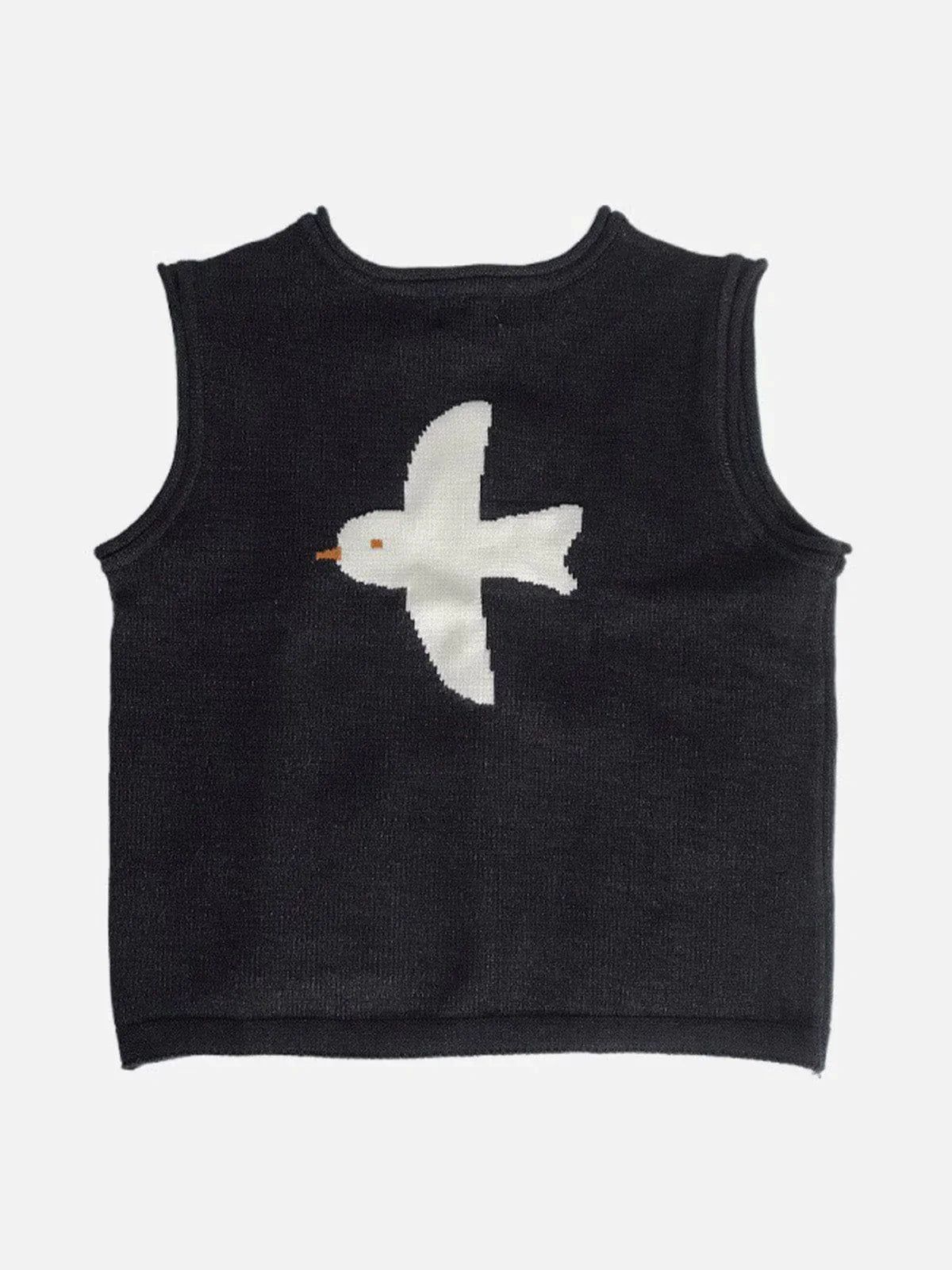 Vintage Bird Sweater Vest Iconic & Youthful Style