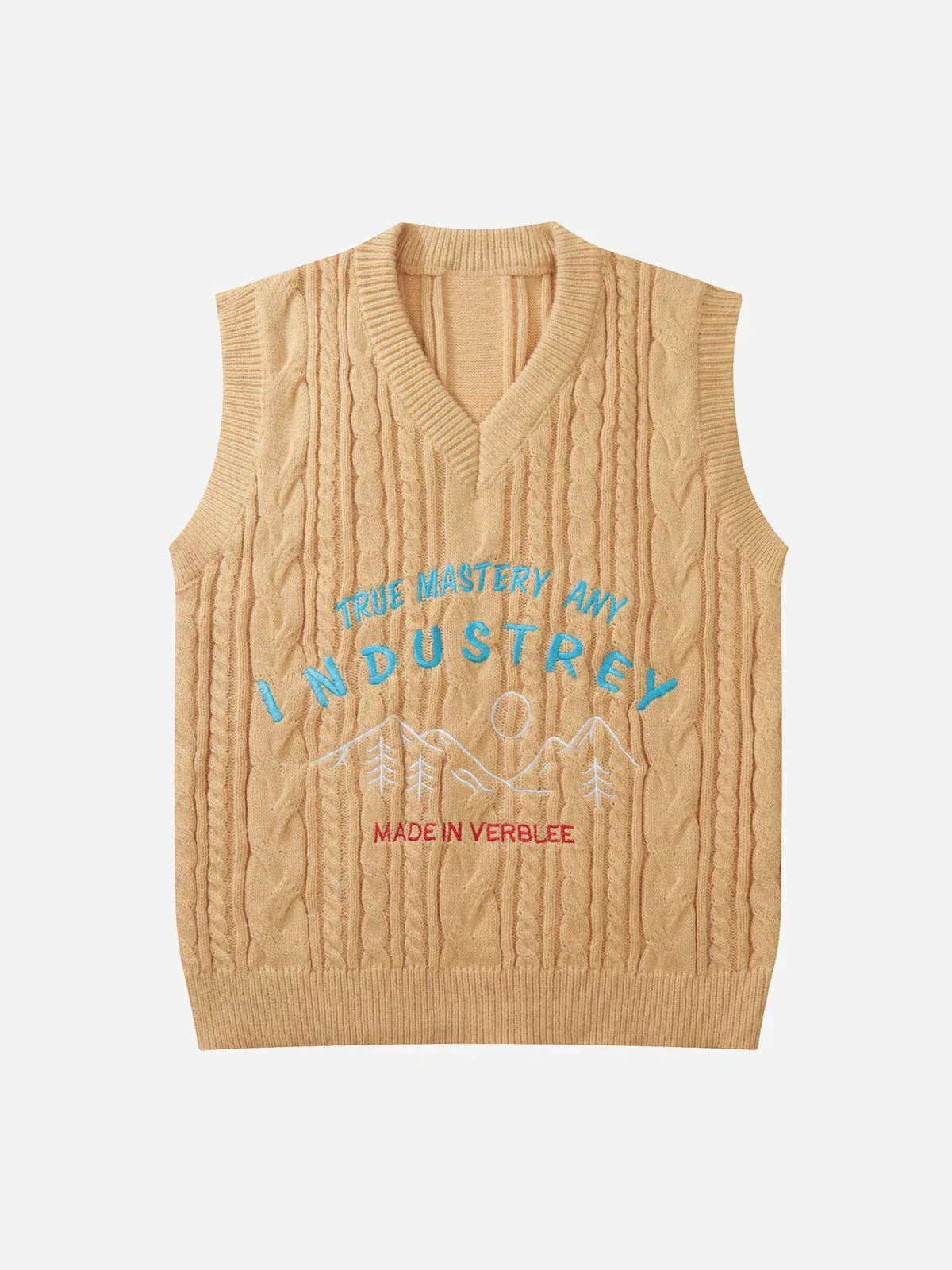 Vintage Mountain Vest Sweater Iconic Print & Youthful Style