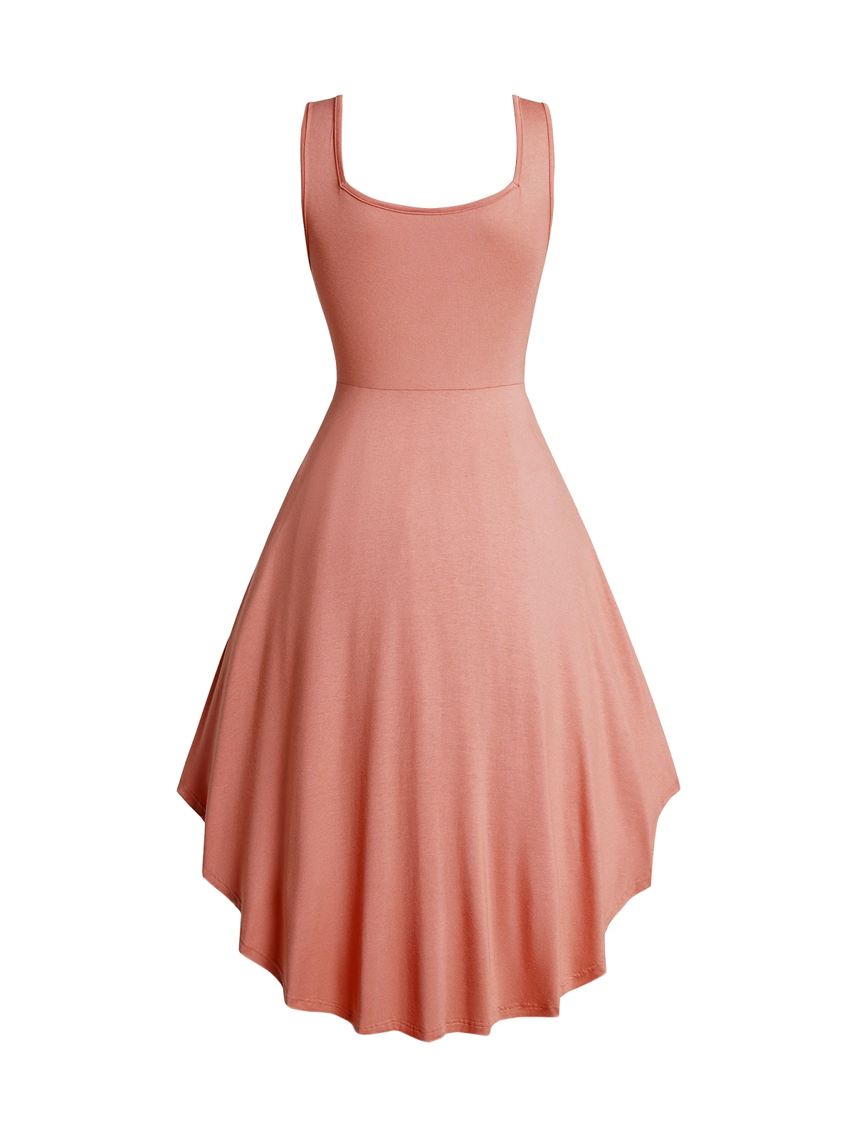 Vintage Summer Colorblock Lace Up Asymmetric Twinset Dress Women