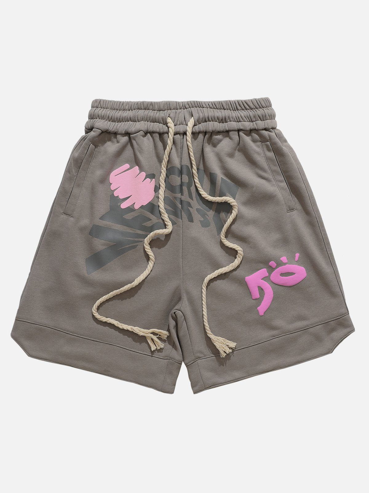 Youthful Foam Pattern Shorts Custom Letter Print Design