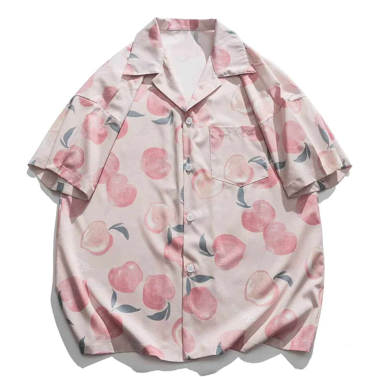Youthful Heart Shaped Peach Tee Chic & Vibrant Style