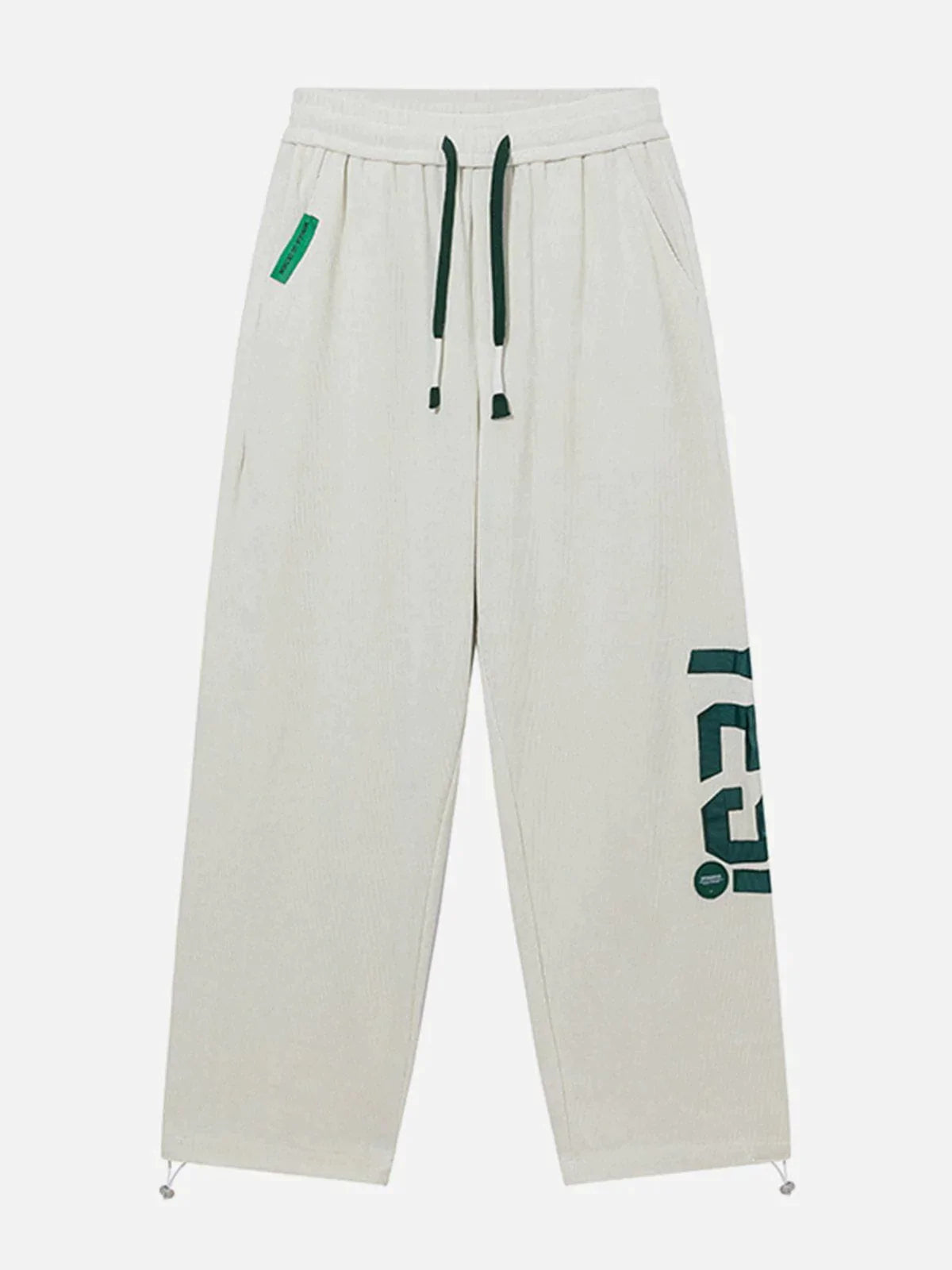 Youthful Letter Print Sweatpants - Drawstring Comfort