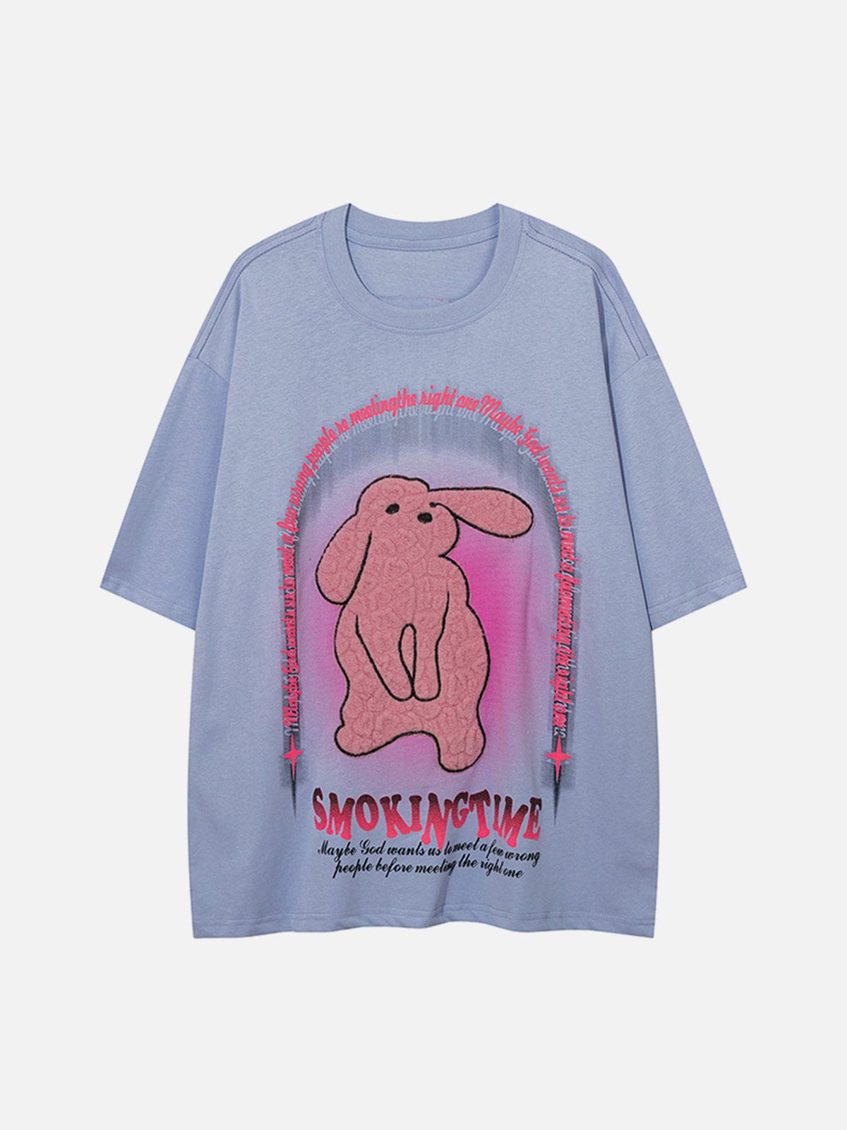 Youthful Rabbit Foam Print Tee - Streetwear with a Twist