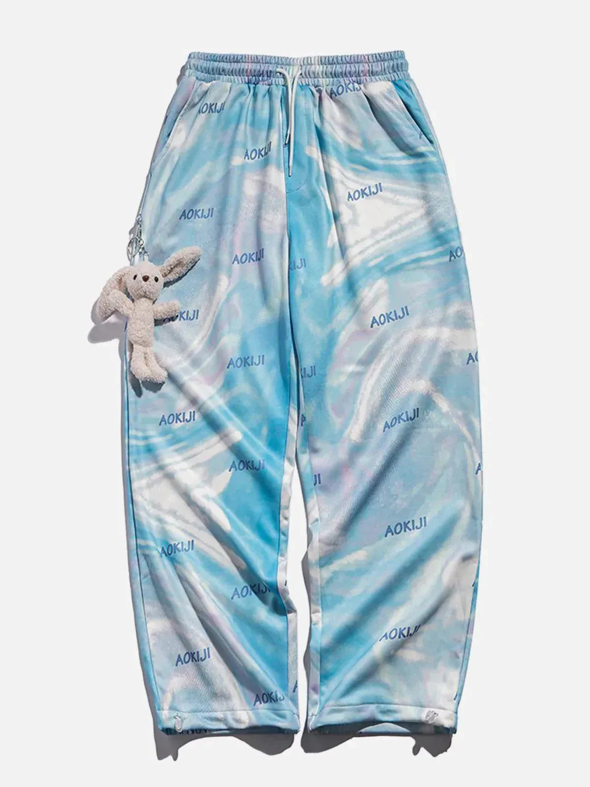 Youthful TieDye Animal Pendant Pants Eclectic Streetwear