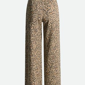 Baddie Leopard Embellished Cut Out Pants - Y2K Fashion for Summer & Spring Outfits