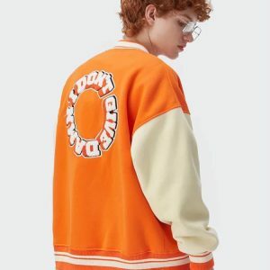I Don't Give Damn Baseball Varsity Jacket - Y2K Fashion, Spring Outfits, Casual Style