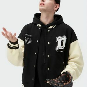 I Don't Give Damn Baseball Varsity Jacket - Y2K Fashion, Spring Outfits, Casual Style