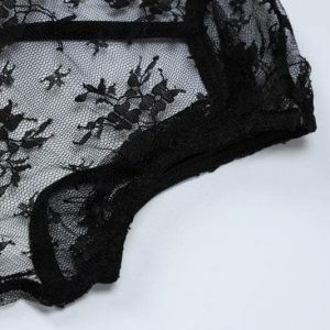 Lace Solid See-Through Halter Cap Sleeve Backless Crop Top for Y2K Fashion Outfits