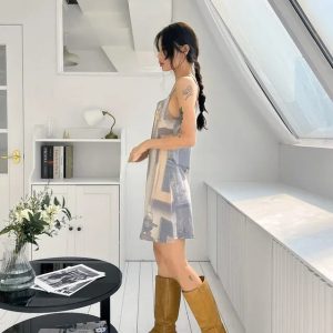 Renaissance Open Back Mini Dress - Y2K Fashion for Summer & Spring Outfits