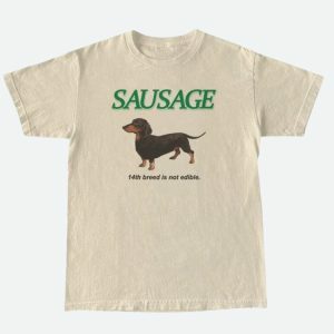 Sausage Dog Tee: Y2K Fashion Must-Have for Casual Outfits & Spring Vibes