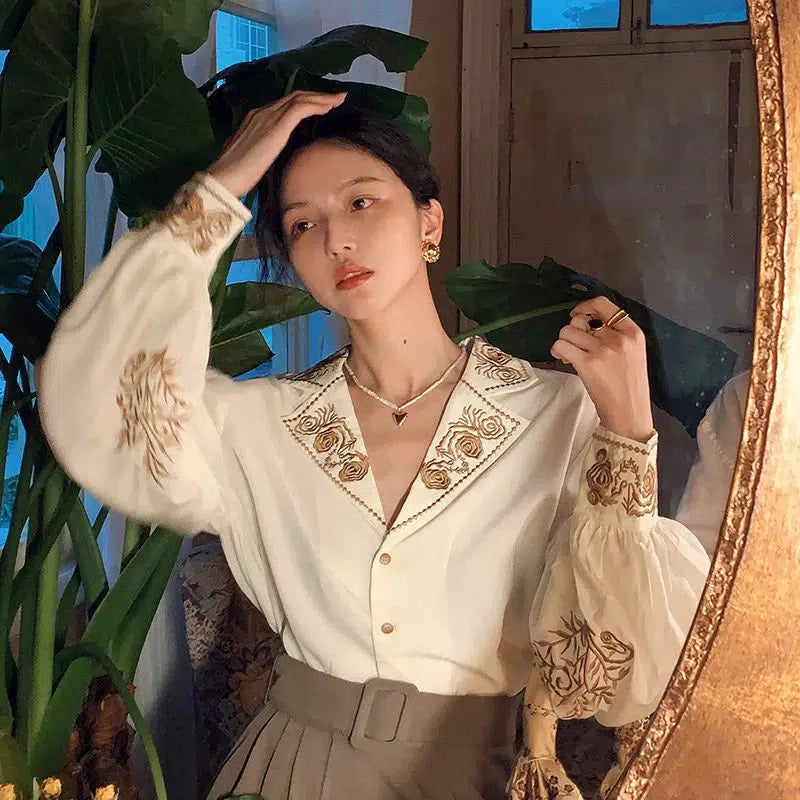 Vintage Collar Shirt - Y2K Fashion Outfit Ideas for Spring & Summer Styles