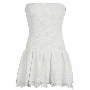 Y2K Backless Mini Dress - Trendy Coquette Aesthetic for Summer & Spring Outfits