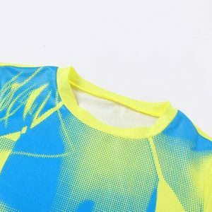 Y2K Fashion Contrast Short Sleeve Crewneck Crop Top - Perfect for Summer Outfits & Concerts
