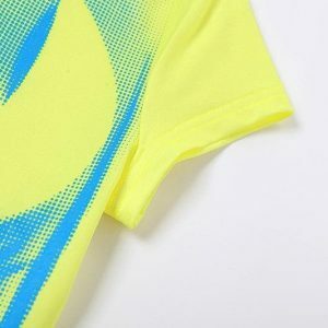Y2K Fashion Contrast Short Sleeve Crewneck Crop Top - Perfect for Summer Outfits & Concerts