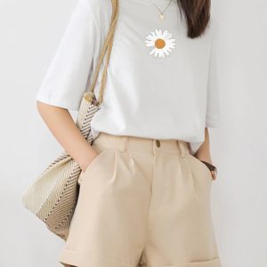 Y2K Fashion Cottagecore Daisy Crop Tee - Perfect for Spring Outfits & Casual Looks