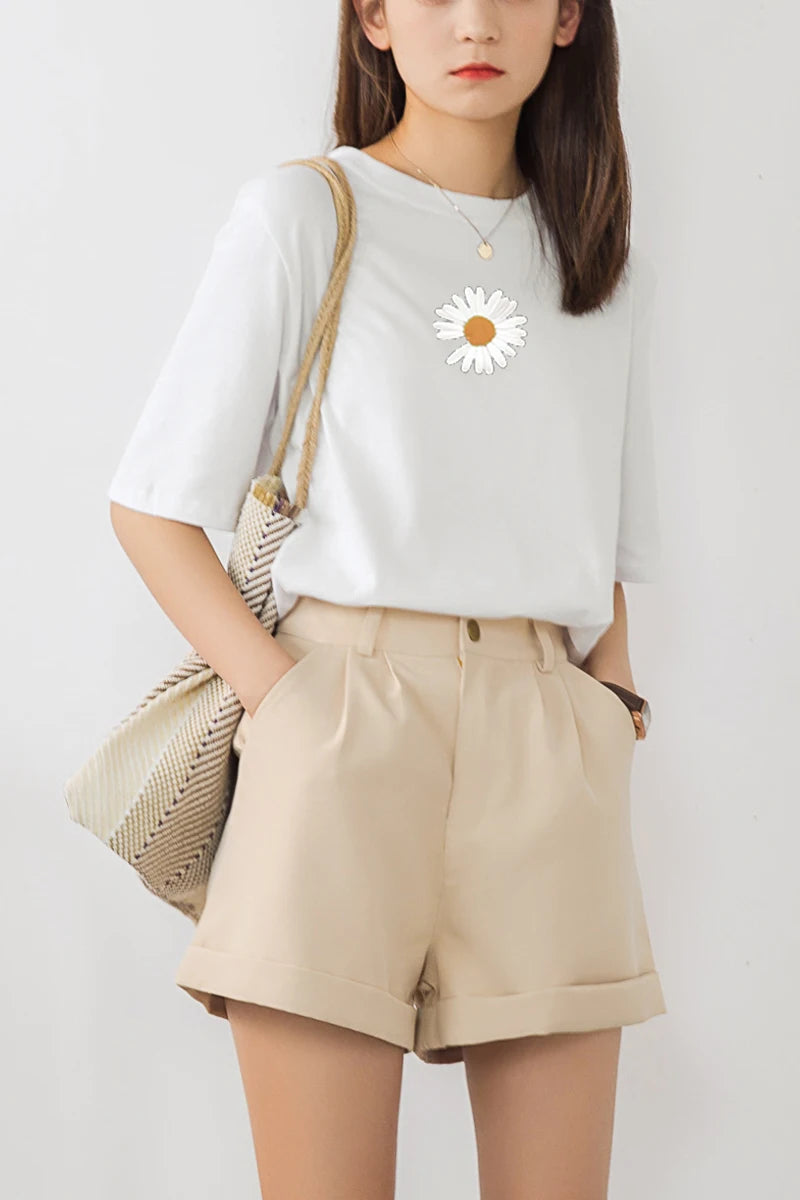 Y2K Fashion Cottagecore Daisy Crop Tee - Perfect for Spring Outfits & Casual Looks