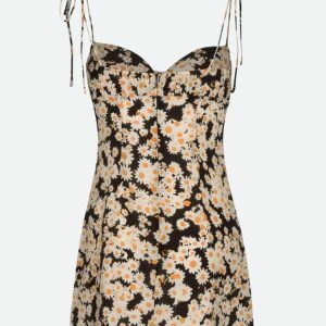 Y2K Fashion Cottagecore Daisy Tie Strap Mini Dress - Perfect for Spring Outfits & Brunch