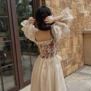 Y2K Fashion Cottagecore Maxi Dress - Perfect for Spring Outfits & Summer Fits