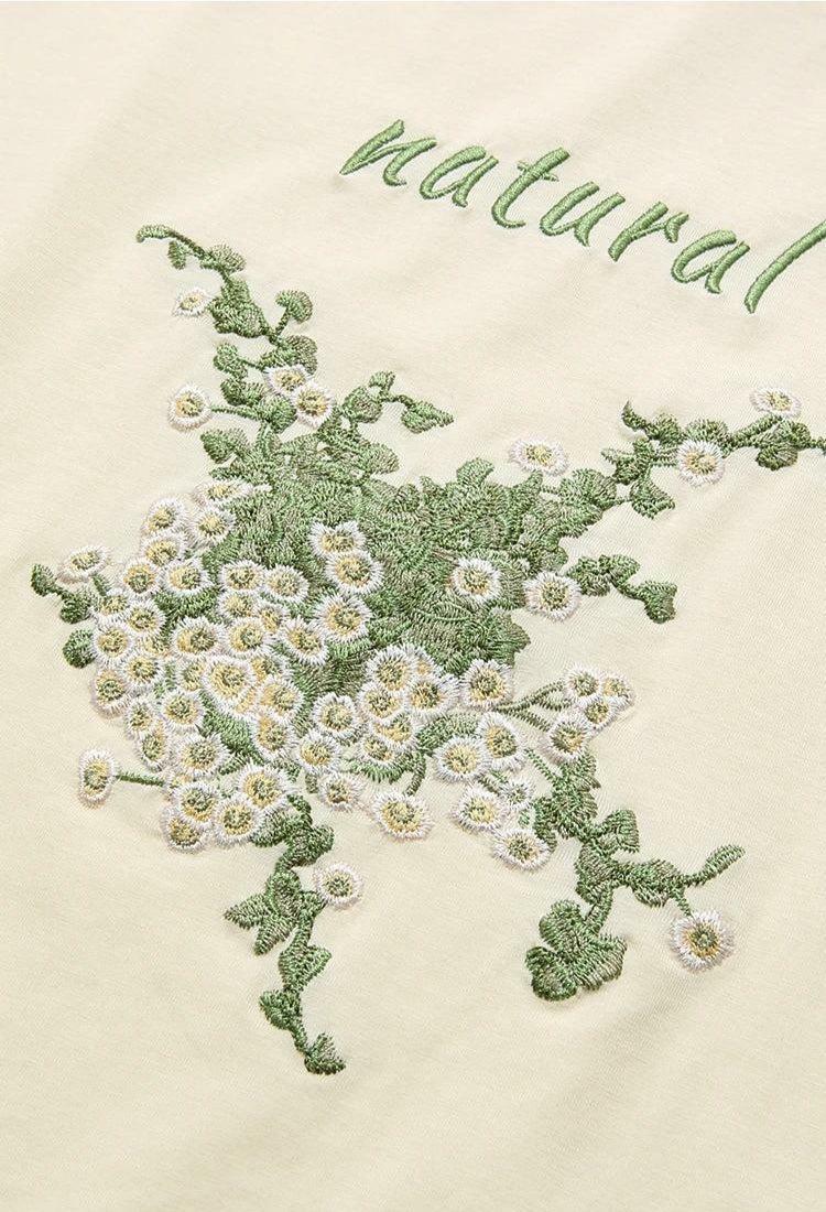 Y2K Fashion Cottagecore Natural Tee - Perfect for Spring Outfits & Casual Looks