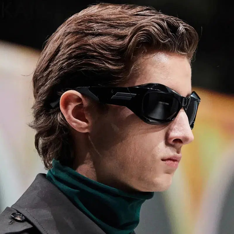 Y2K Fashion Cyberpunk Warrior Sunglasses for Concerts, Raves, and Summer Outfits