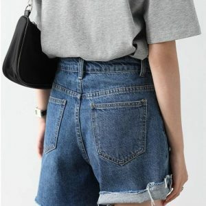 Y2K Fashion Distressed Jean Shorts - Casual Summer Outfits & Outfit Ideas