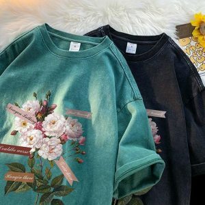 Y2K Fashion Flowers Tee: Trendy Spring Outfits & Casual Outfit Ideas for Every Occasion