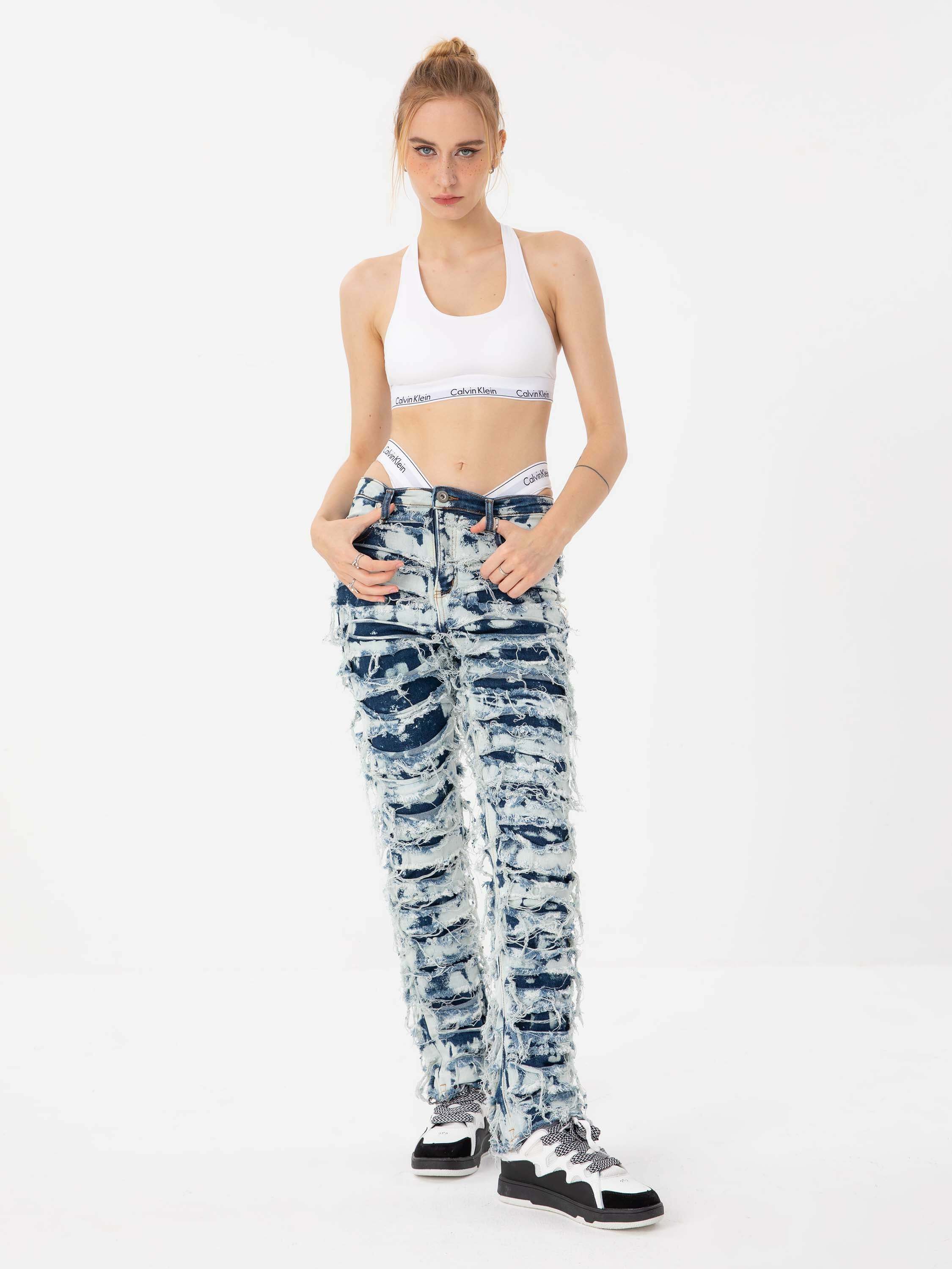 Y2K Fashion High Street Slim Fit Jeans for Casual & Spring Outfits