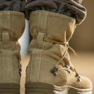 Y2K Fashion Lace Up Hiking Boots - Trendy Summer & Spring Outfit Essential