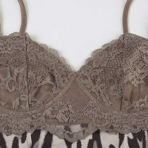 Y2K Fashion Leopard V-Neck Cami Top - Perfect for Summer Outfits & Casual Looks