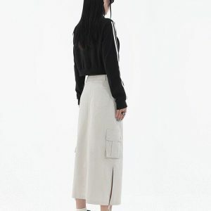 Y2K Fashion Parachute Maxi Skirt - Trendy Spring & Summer Outfit Ideas for Every Occasion