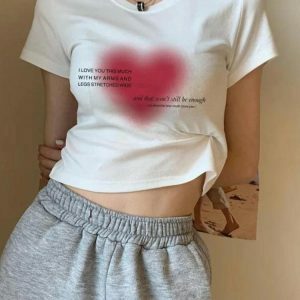 Y2K Fashion Pink Heart Aura Tee - Trendy Summer & Spring Outfit Ideas for Every Occasion