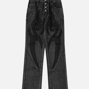 Y2K Fashion Retro Straight Casual Jeans for Trendy Summer & Spring Outfits