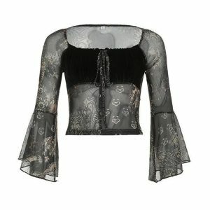 Y2K Fashion Ruched Square Neck Top - Perfect for Spring Outfits & Casual Looks