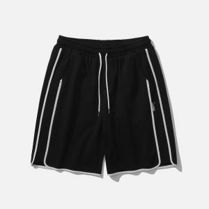Y2K Fashion Side Stripe Shorts for Casual Summer & Spring Outfits