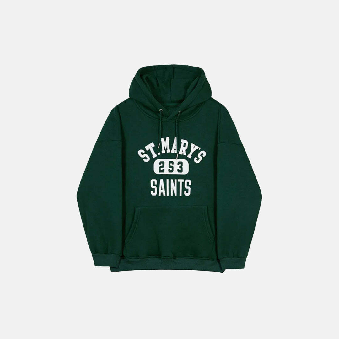 Y2K Fashion St. Mary's Saints Hoodie - Trendy Spring Outfits & Comfy Casual Wear