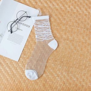 Y2K Fashion Transparent Mesh Socks for Coquette Aesthetic & Casual Outfit Ideas