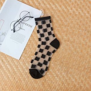 Y2K Fashion Transparent Mesh Socks for Coquette Aesthetic & Casual Outfit Ideas