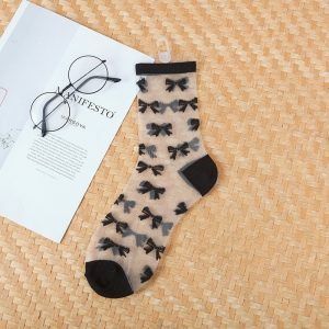 Y2K Fashion Transparent Mesh Socks for Coquette Aesthetic & Casual Outfit Ideas
