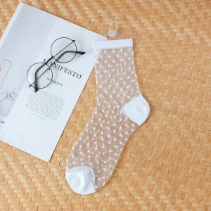 Y2K Fashion Transparent Mesh Socks for Coquette Aesthetic & Casual Outfit Ideas