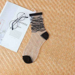 Y2K Fashion Transparent Mesh Socks for Coquette Aesthetic & Casual Outfit Ideas