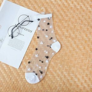 Y2K Fashion Transparent Mesh Socks for Coquette Aesthetic & Casual Outfit Ideas